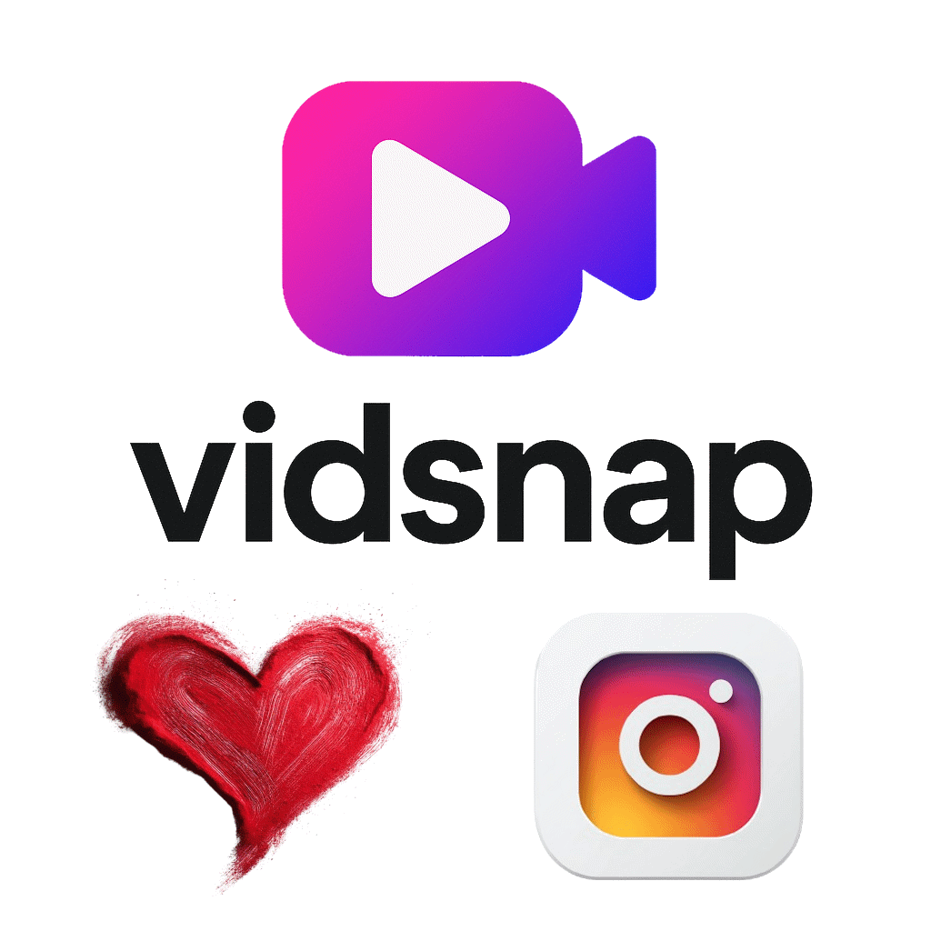 Vidsnap logo, Herz, Instagram Logo